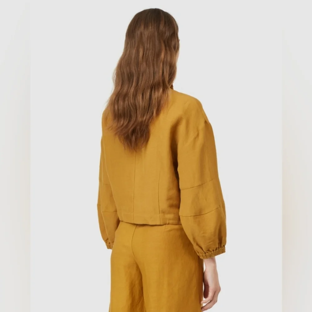 GORMAN Golden Mustard Linen Cropped Jacket - Picture 10 of 16